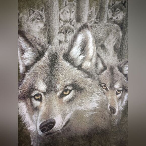 Seventh Avenue The Mountain Vintage Wolf T Shirt Size XL P2P 25 in - Picture 2 of 10